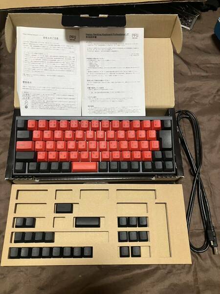 美品 HHKB Professional JP 墨 PD-KB420B Realforce R2 カラーキートップセット R2-JP-KT-RD