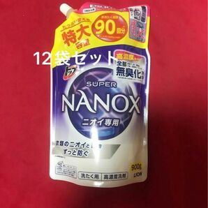 トップ スーパーナノックス ニオイ専用 抗菌 高濃度 洗濯洗剤 液体 900g×12