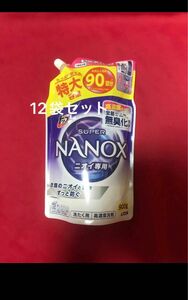 トップ スーパーナノックス ニオイ専用 抗菌 高濃度 洗濯洗剤 液体 900g×12