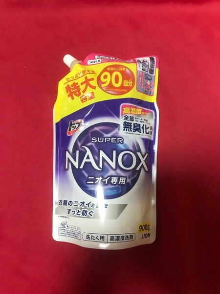 トップ スーパーナノックス ニオイ専用 抗菌 高濃度 洗濯洗剤 液体 900g×1