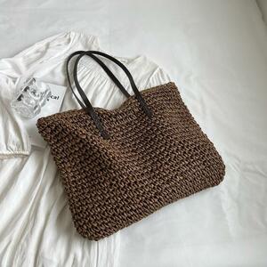  tote bag tote bag shoulder bag straw bag shoulder summer bag basket bag casual simple bag travel 