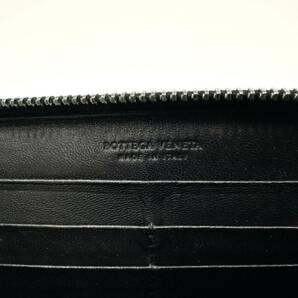 【極美品】ボッテガヴェネタ BOTTEGA VENETA 財布 長財布 ジッピーウォレット wallet イントレチャート 編み込み メンズ ブラック レザーの画像8