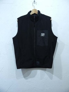 M&M MICROFLEECE FULL-ZIP VEST(24-MJ-003) /フリースベスト/BLACK(L)/新品未使用