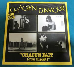 7”●Chagrin D'Amour / Chacun Fait GER盤 Barclay 0036.054 80'sフランス産シンセ・ブギー フレンチ・ディスコ・ラップ