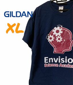 【US古着】GILDAN ギルダン ネイビー XL Tシャツ 半袖 レギュラーヴィンテージ プリント メンズ レディース