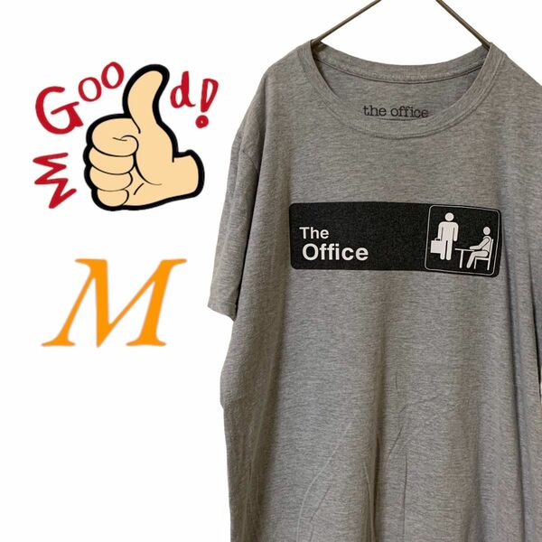 【US古着】グッドデザイン グレー M Tシャツ 半袖 レギュラーヴィンテージ プリント メンズ レディース