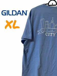 【US古着】GILDAN ギルダン ライトブルー XL Tシャツ 半袖 レギュラーヴィンテージ プリント メンズ レディース