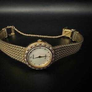 不動品 SEIKO EXCELINE セイコー エクセリーヌ 4N20-0390 ダイヤベゼル クォーツ レディース 腕時計の画像8