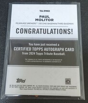 PAUL MOLITOR 2024 Topps Tribute TA-PMO Tribute Autographs 32/99 brewers 直筆サインカード ブルワーズ ポール モリター_画像2