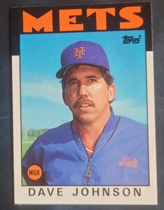 MLBトレーディングカード1986年 デーブ・ジョンソン(ニューヨークメッツ監督)　元巨人 Topps