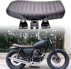 * immediate payment * all-purpose Cafe Racer seat Cafe Scrambler blato black SR400 500 W400 W650 GB250 Estrella ST250