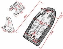 ★即納★ 汎用 カフェ レーサー シート カフェ スクランブラー ブラット ブラック SR400 500 W400 W650 GB250 エストレヤ ST250_画像6