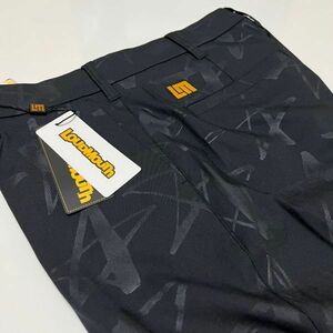 ★新品・正規品★【LOUDMOUTH 】ラウドマウス メンズ　スター柄エンボスロングパンツ ブラック≪サイズXL≫