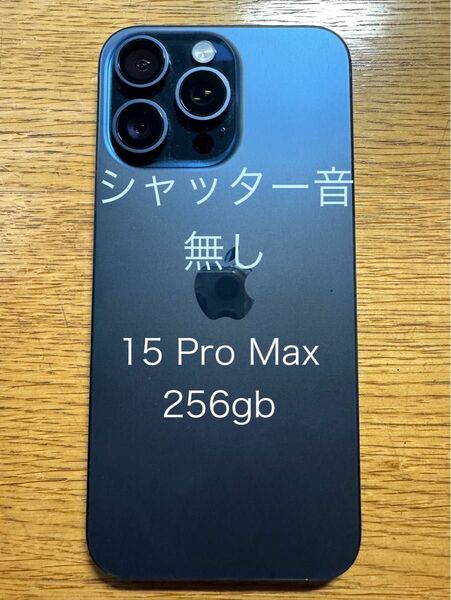 海外版 シャッター音無し 新品同様 iPhone15 Pro Max 256GB ブルーチタニウム 