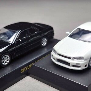 京商 1/64 NISSAN SKYLINE GT-R ミニカーコレクション SKYLINE 25GT TURBO 2台セットの画像2