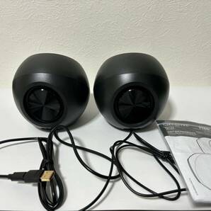 【４月購入】Creative Pebble V3 USB/Bluetooth/3.5mmピン 8W RMS ピーク出力16W USB Type-C/A SP-PBLV3-BK スピーカー クリエイティブの画像3