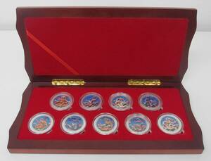 ◎干支メダル　２０１２年　龍年彩色記念銀章　９枚◎en129