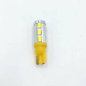 T10 黄金色 イエロー 4本セット★ 3000K LEDバルブ 14SMD 5630チップ ウェッジ球 ライセンス球 ナンバー灯 ポジションの画像3