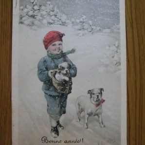 アンティーク 古いポストカード・絵葉書  * ヴィエナ風イラスト画４枚/C * 1900~1915年の画像8