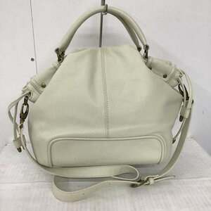 USED 表記無し 古着 ショルダーバッグ ショルダーバッグ ハンドバッグ 2WAY Shoulder Bag アイボリー / アイボリー / 10093707