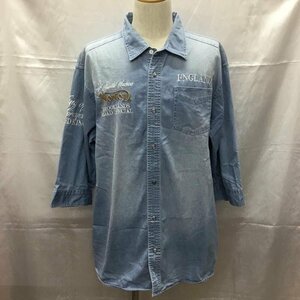 Norton XXL ノートン シャツ、ブラウス 七分袖 デニムシャツ Shirt Blouse 水色 / ライトブルー / 10108888