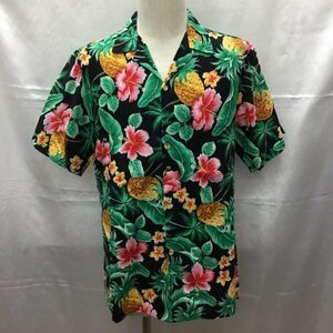 USED M 古着 シャツ、ブラウス 半袖 半袖シャツ カラーシャツ 半袖カットソー アロハシャツ Shirt Blouse 黒 / ブラック / 10108723