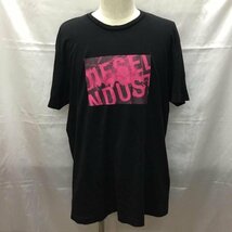 DIESEL XXL ディーゼル Tシャツ 半袖 半袖カットソー プリントTシャツ クルーネックカットソー T Shirt 黒 / ブラック / 10109361_画像1