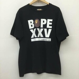 A BATHING APE L アベイシングエイプ Tシャツ 半袖 T Shirt 黒 / ブラック / 10110113