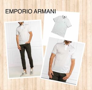 EMPORIO ARMANI ポロシャツ　ホワイト　Lサイズ