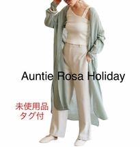 Auntie Rosa Holiday 麻混　ガーゼ　バンドカラーワンピース_画像1