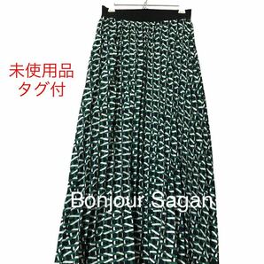 未使用品　Bonjour Sagan ボンジュールサガン　幾何学柄　グリーン