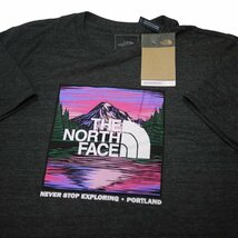 USA限定新品 ノースフェイス PORTLAND LANDMARK ハーフドームロゴ 半袖Tシャツ (L) ブラックヘザー THE NORTH FACE 日本未発売/ba65_画像7