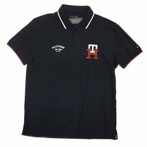 新品 トミーヒルフィガー 立体刺繍THロゴ ポロシャツ(XXXL) ネイビー ゴルフにも！TOMMY HILFIGER USAモデル /ba31_画像10