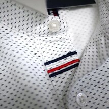 新品 トミーヒルフィガー 刺繍ロゴ ポロシャツ(XL) ホワイト 柄 ゴルフにも！TOMMY HILFIGER USAモデル /ba36_画像7