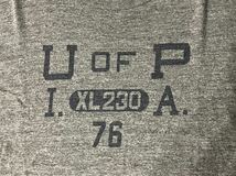 2010s JELADO UofP 1976カレッジTシャツ38 日本製 ハチハチ 染み込み3段 ビンテージ 復刻 レプリカ champion 70s80s_画像1