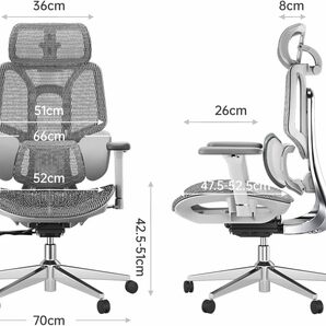 オフィスチェア 椅子 デスクチェ 人間工学 チェア テレワークの画像7