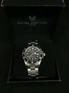 C872★ROYAL MONTRES ロイヤルモントレス RM02-110-ID 黒文字盤 自動巻 