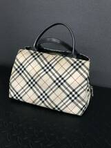 H310★BURBERRY BLUE LABEL バーバリー ブルーレーベル ナイロン×レザー ハンドバッグ ※GW休暇の為4/30以降は発送が5/7～になります_画像2