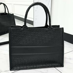 33884 DIOR ディオール ブックトート ミディアム オブリーク柄 ブラックの画像2