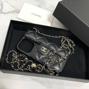 32128【新作】 CHANEL シャネル キャビアスキン マトラッセ iPhoneケース