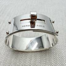 32586 ★HERMES★ ケリーブレスレット シルバー_画像3