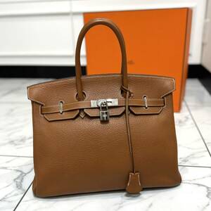 33749 HERMES エルメス バーキン35 トリヨンクレマンス ゴールド