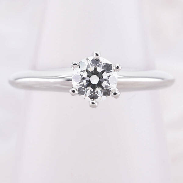 32826 ★Tiffany&Co.★ ソリテール ダイヤリング 婚約指輪 0.31ct Pt950