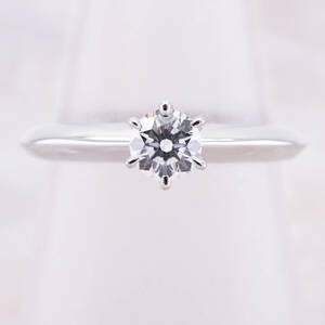 32311 ★Tiffany&Co.★ ソリテール ダイヤリング 婚約指輪 0.22ct Pt950