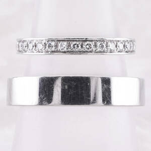 34002*BVLGARI* diamond pairing wedding ring PT950 regular price 73 ten thousand 