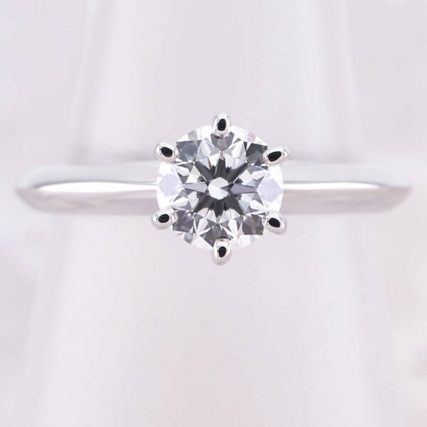 34096 ★Tiffany&Co.★ ソリテール ダイヤリング 婚約指輪 0.39ct Pt950