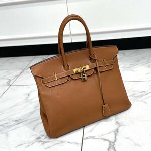 32247 HERMES エルメス バーキン35 トゴ ゴールド