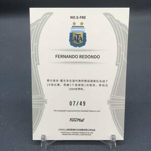 貴重 009：フェルナンド・レドンド Fernando Redondo 2022 FANSMALL ARGENTINA AUTO 直筆サインカード 49枚限定の画像2