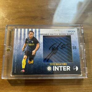 貴重 016：長友佑都 EPOCH INTER MILAN ミラノ on card AUTO 直筆サインカード 4枚限定 PATCHの画像1