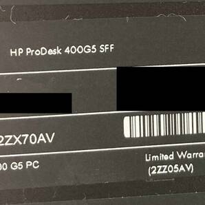 少し訳アリ【Windows11 Pro/Core i5-8500/16GB/SSD256GB】HP ProDesk 400 G5 SFF 【A287】の画像2